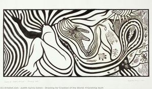 Drawing For Creation Of The World, Friendship Quilt — Judith Sylvia Cohen