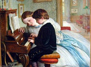 The Music Lesson — Charles West Cope