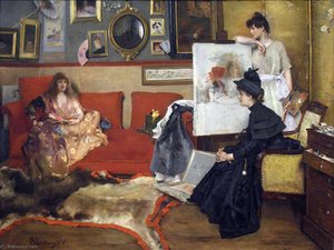 In The Studio — Alfred Émile Léopold Stevens