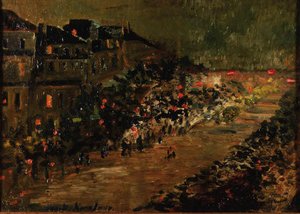 Paris By Night - Boulevard Des Italiens — Konstantin Alexeievitch Korovin