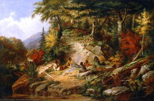 Chippewas On Lake Superior — Cornelius David Krieghoff