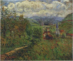 Route By The Village — Gustave Loiseau
