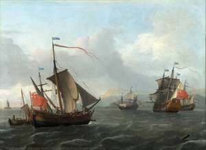Two English Ships And A Dutch Ship — Aernout Smit