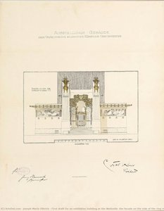 First Draft For An Exhibition Building At The Wollzeile, The Facade On The Side Of The Ring Road — Josip Maria Olbrich