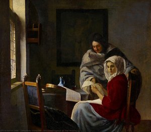 Ragazza Interrotta Alla Musica — Johannes Vermeer