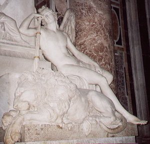 Monumento A Clemente Xiii Dettaglio - L'angelo Della Morte 1792 — Antonio Canova