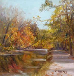 Landscape With Trees And A Man At Work — William Henry Hope