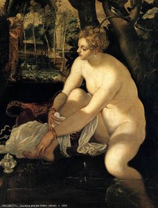 Suszanna I Starcy (szczegół) — Jacopo Tintoretto