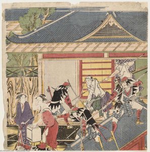 Der Nächtliche Angriff Im Xi. Akt Von Chûshingura — Katsushika Hokusai