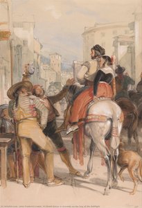 A Street Scene In Granada On The Day Of The Bullfight — John Frederick Lewis