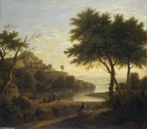 Landscape Near A Coastal Inlet — George Washington Thomas Lambert