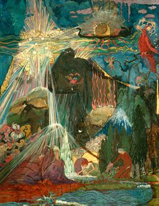 Illustrative Design Of Fountain And Figures — Sidney Herbert Sime