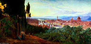 View Of Florence From Villa San Firenze — Edward Lear