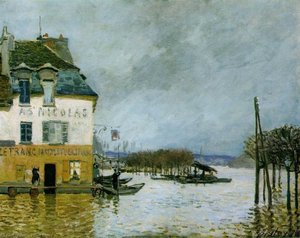 Flood At Port-marly, Musee Des Beaux - — Alfred Sisley