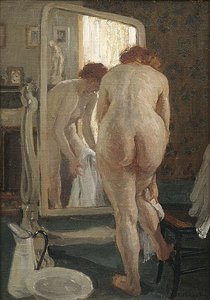 English After The Bath Français Après Le Bain — Emanuel Phillips Fox