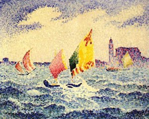 Sailboats Near Chicago — Henri Edmond Cross