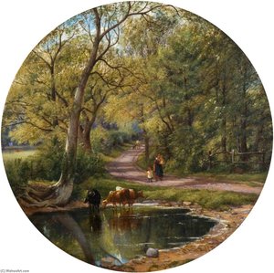 A Pleasant Lane At Hamstead — John Joseph Hughes