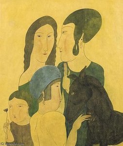 Famille A L'ane — Léonard Tsuguharu Foujita