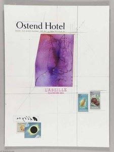 Le Theatre Serieux (bowtie Rabbit Head, Mounted On Paperboard) — Joseph Cornell