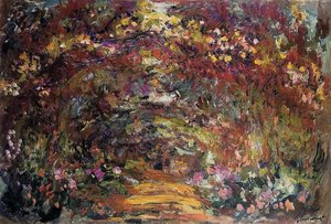 The Path Under The Rose Trellises, Giverny — Claude Monet