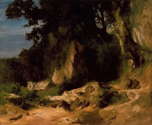 Pente Rocheuse Des Monts Albains — Arnold Böcklin