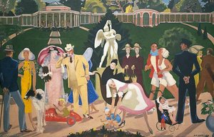 Valley Gardens With The Sun Pavilion In The Background — Anna Katrina Zinkeisen