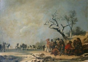 A Winter Morning With A Party Skating — Philip James De Loutherbourg