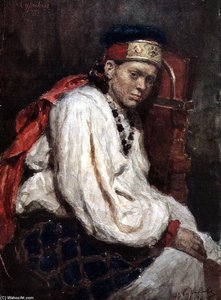 The Model In The Ancient Russian Costume — Vasily Ivanovich Surikov