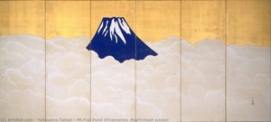 Mt.fuji Dyed Ultramarine (right-hand Screen) — Yokoyama Taikan