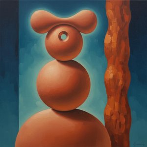 Primordial Resonance In Terracotta And Teal — Marc Duvallier