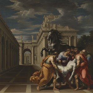 The Solemn Descent: A Study In Chiaroscuro And Devotion — Marc Duvallier