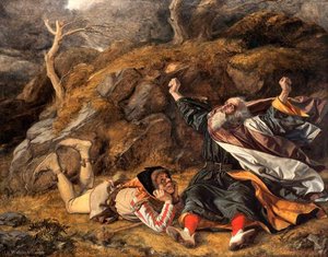 King Lear And The Fool In The Storm — William Dyce