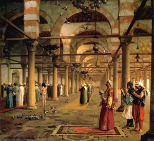 Public Prayer In The Mosque Of Amr, Cairo — Jean-léon Gérôme