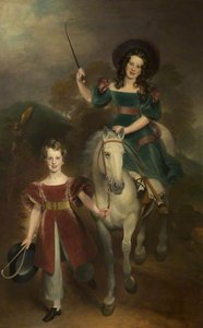 George Harry, Lord Grey Of Groby (1826–1883), Later 7th Earl Of Stamford, And His Sister Lady Margaret Henrietta Maria Grey (d.1852), Later Lady Milbank, As Children — George Sanders