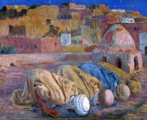 Prière Sur Une Terrasse À Bou Saada (titre D'usage) — Alphonse Etienne Dinet (nasreddine Dinet)