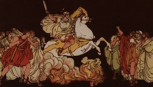 Curtius Leaping Into The Chasm — Bartolomeo Pinelli