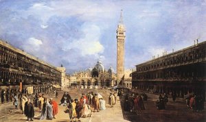 The Piazza San Marco Towards The Basilica — Francesco Lazzaro Guardi