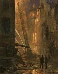 A London Wartime Scene, 1941–1942 — Reginald Mills