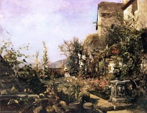 Flower Garden In Weissenkirchen — Emil Jacob Schindler