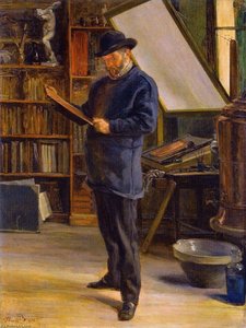 Felix Bracquemond In His Studio — Marie Bracquemond