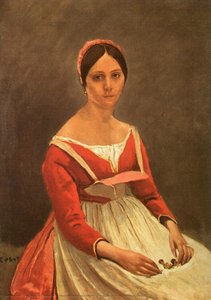 Madame Legois (also Known As Young Woman With Flowers In Her Lap) — Jean-baptiste-camille Corot