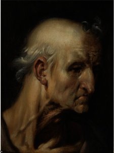 Study Of The Head Of An Old Man — Cornelis Cornelisz Van Haarlem