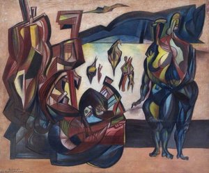 Figures In A Landscape — Merlyn Oliver Evans