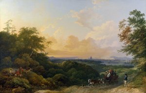 The Evening Coach, London In The Distance — Philip James De Loutherbourg