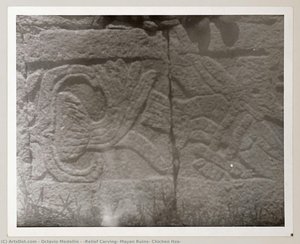 [relief Carving, Mayan Ruins, Chichen Itza] — オクタビオ・メデリン