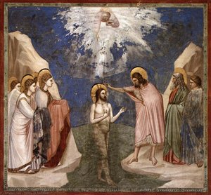 No. 23 Scenes From The Life Of Christ: 7. Baptism Of Christ — Giotto Di Bondone