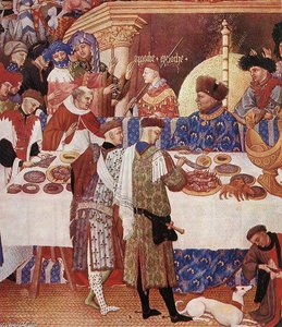 Les Très Riches Heures Du Duc De Berry: January (detail) — Limbourg Brothers