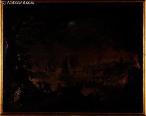 Burning Town By The Sea — Joos De Momper