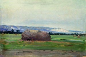 Landscape With A Haystack — Konstantin Yakovlevich Kryzhitsky