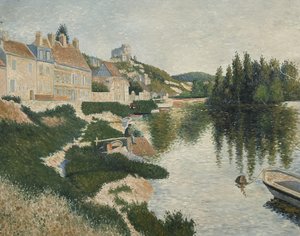 The River Bank, Petit-andely (also Known As Riverbank, Les Andelys) - Paul Signac — Paul Signac